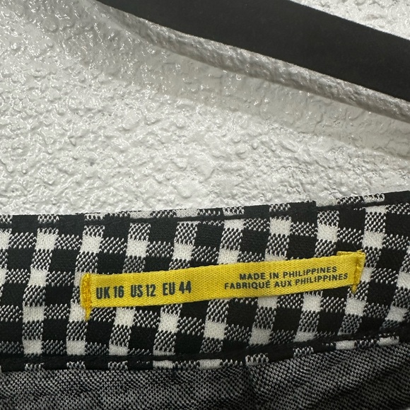 Maeve by Anthropologie Black & White Plaid Skinny Pants Leggings Size 12 - Picture 13 of 15